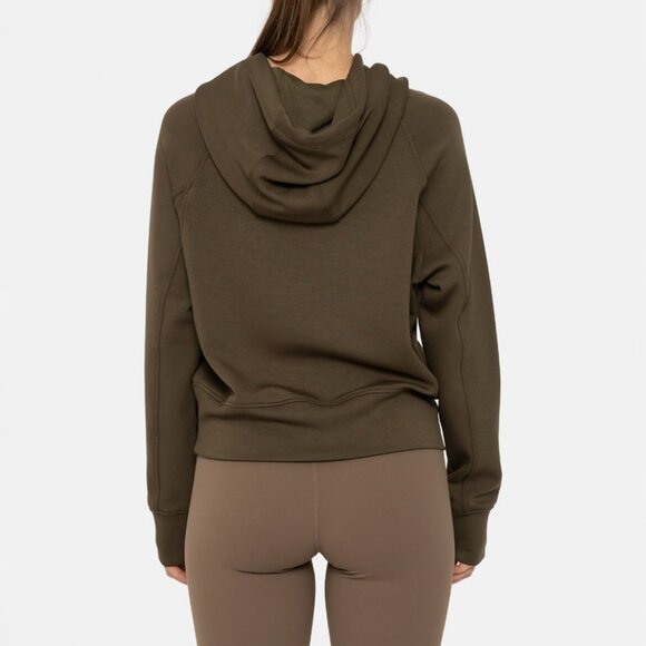 Olive Cropped Hoodie - Picture 4 of 4